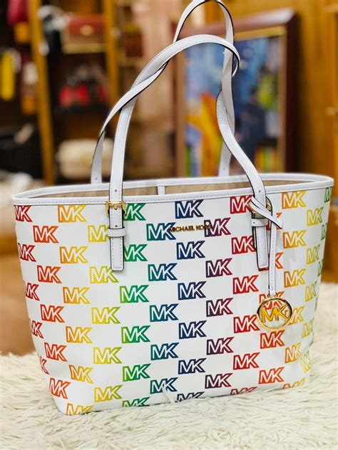 michael kors rainbow tote
